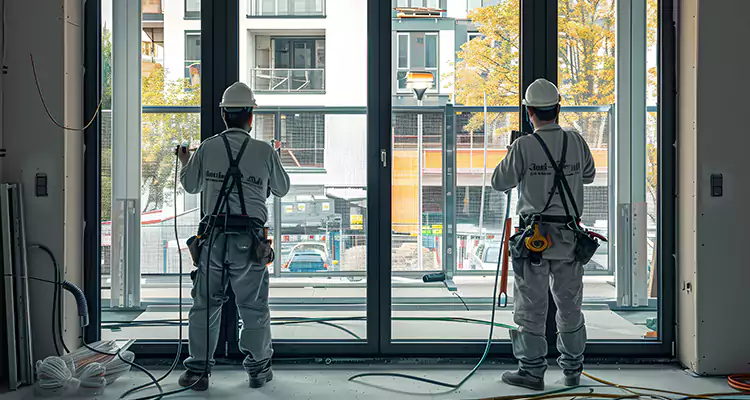 Patio Door Glass Replacement with Built-In Blinds in Three Lakes, FL