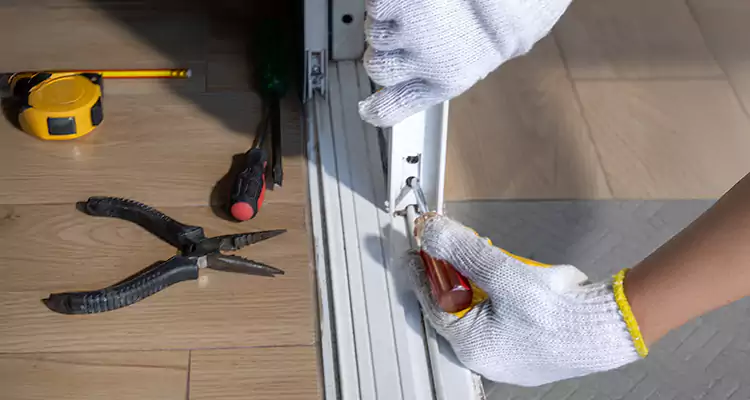 Backyard Sliding Door Track Repair in Three Lakes, FL
